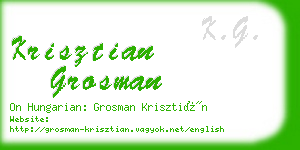 krisztian grosman business card